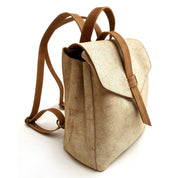 Mochila de cuero modelo ELENA Off White