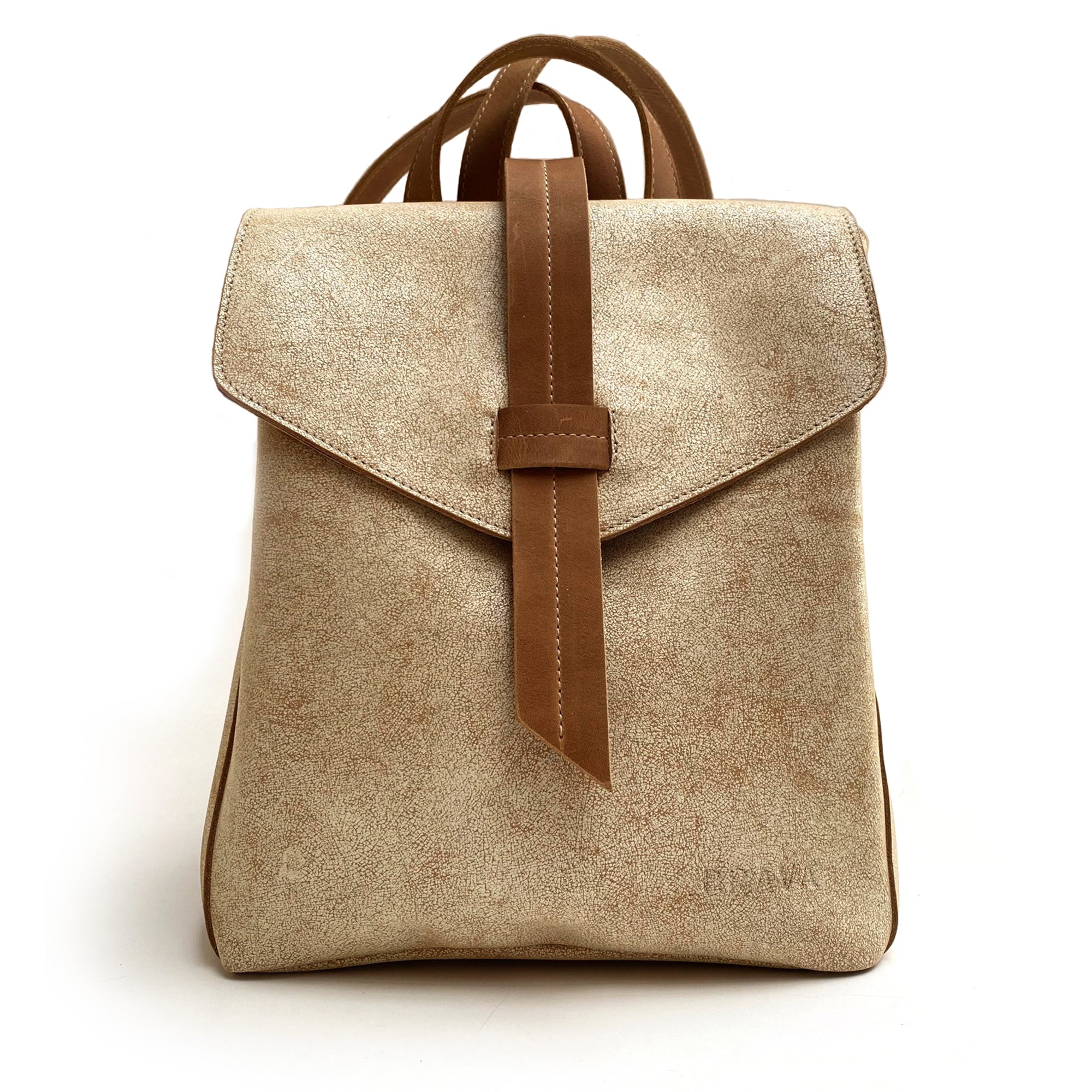 Mochila de cuero modelo ELENA Off White