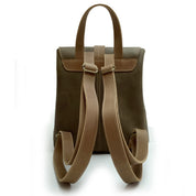 Mochila de cuero modelo ELENA Oliva