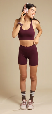 Biker Eco Short Mauve Wine