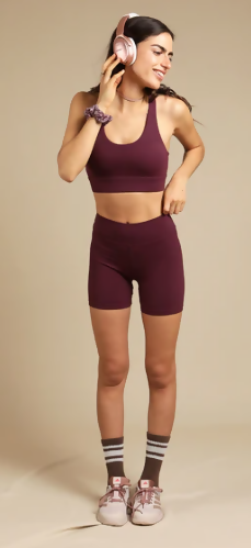 Biker Eco Short Mauve Wine