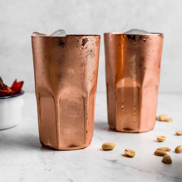 ELQUI 100% Copper Piscola Glasses, Set of 2