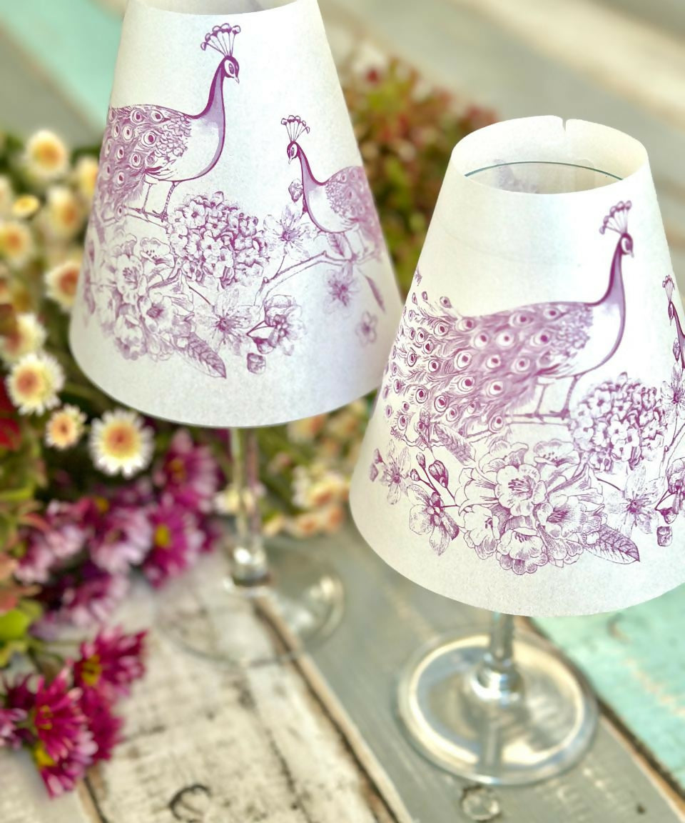 Pantalla Pavo real lila