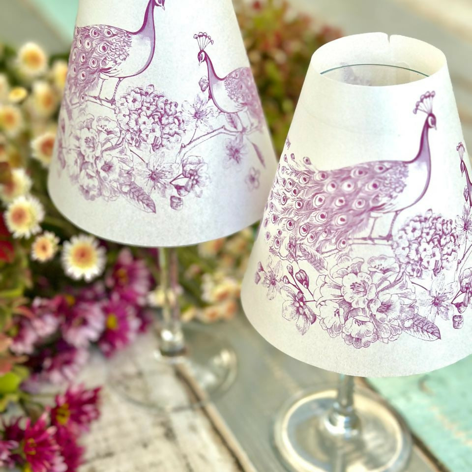 Pantalla Pavo real lila