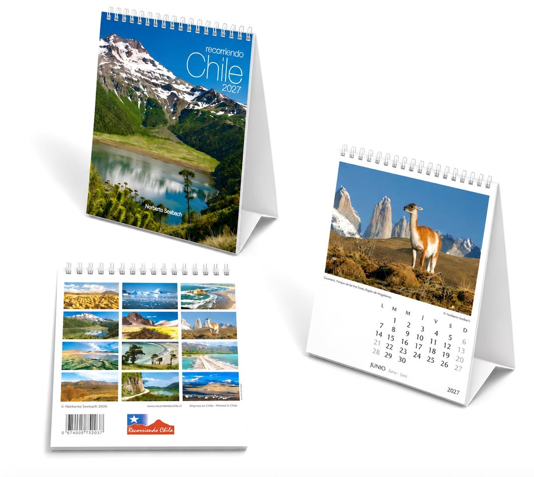 Calendario Escritorio Recorriendo Chile 2027