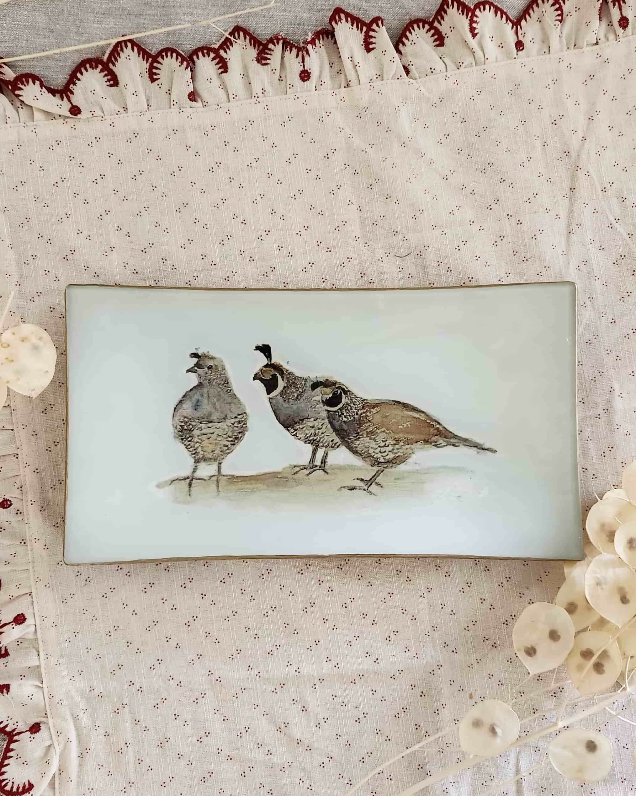 Bandeja Rectangular Codornices