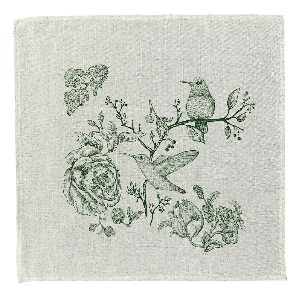 Set 4 Servilletas Colibri Verde - Lino Poliester