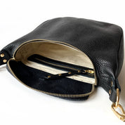 Bandolera de cuero modelo FELICIA Negra
