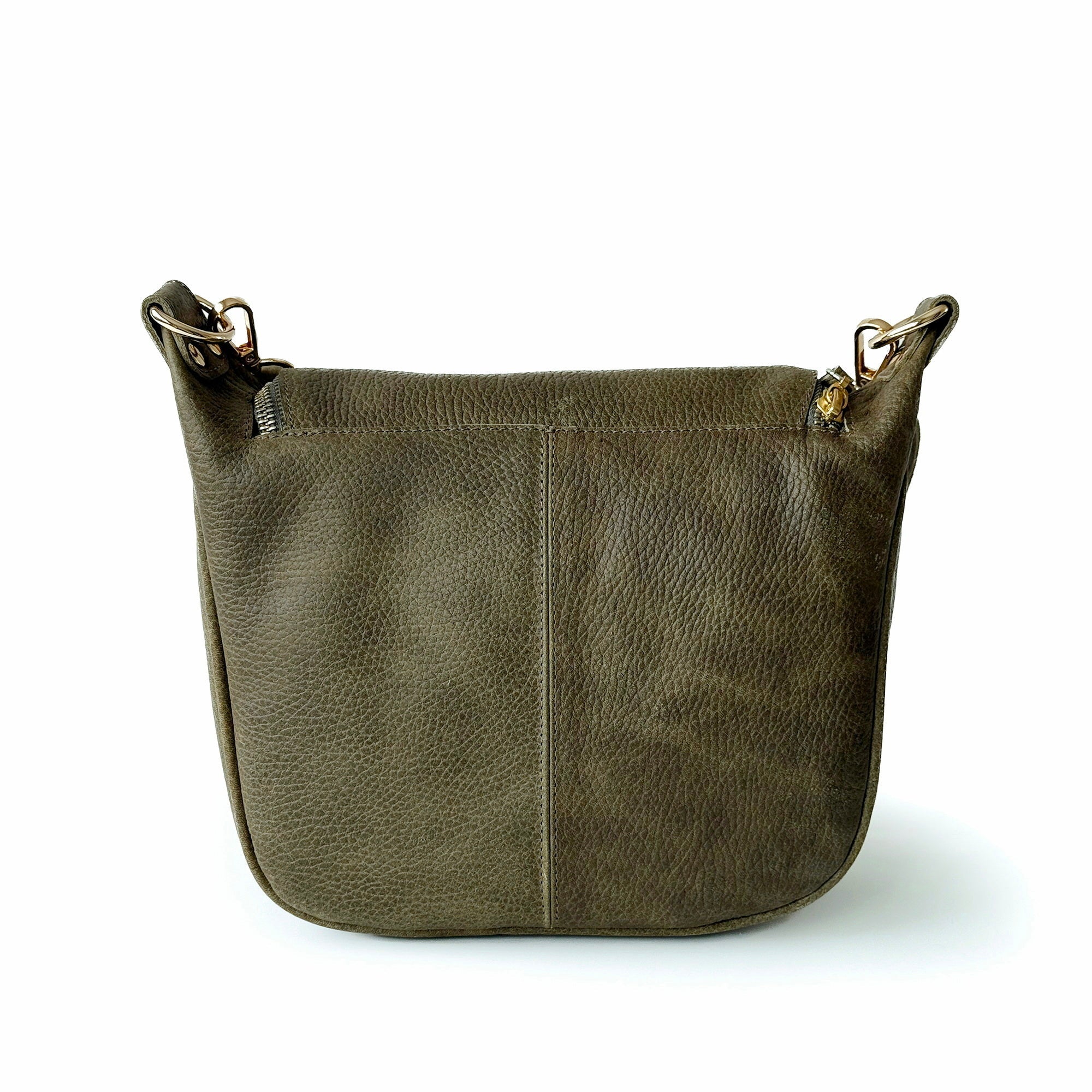 Bandolera de cuero modelo FELICIA Oliva