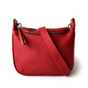 Bandolera de cuero modelo FELICIA Rojo