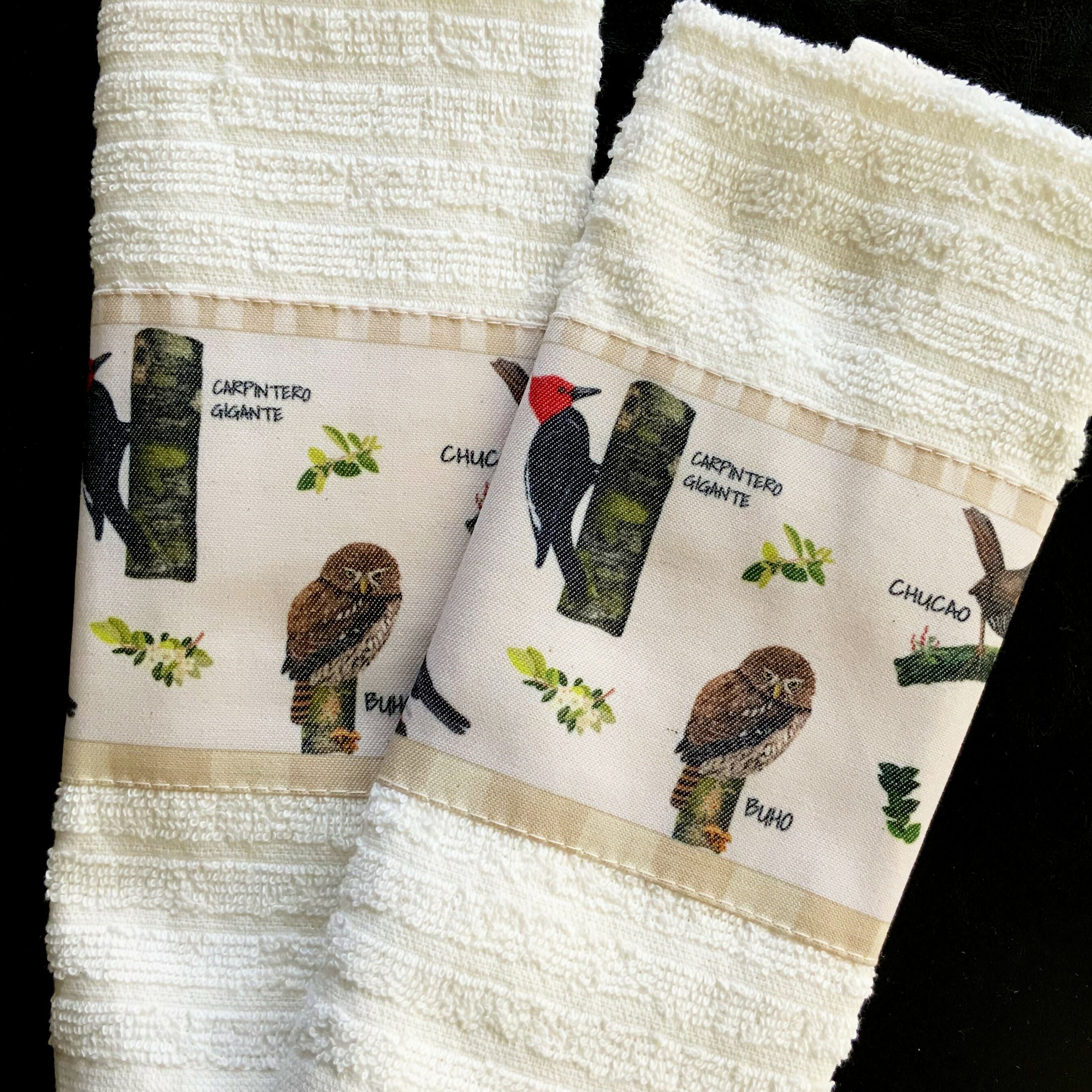 Toalla de Visitas Pajaritos - Creado en Chile