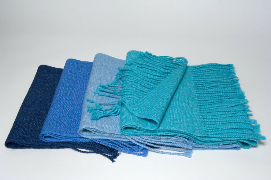 Bufanda 100% Alpaca, color Turquesa