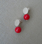 AROS PLATA JADE ROJO