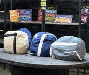 Beachball - Cojín de Playa - Gris con correa blanca