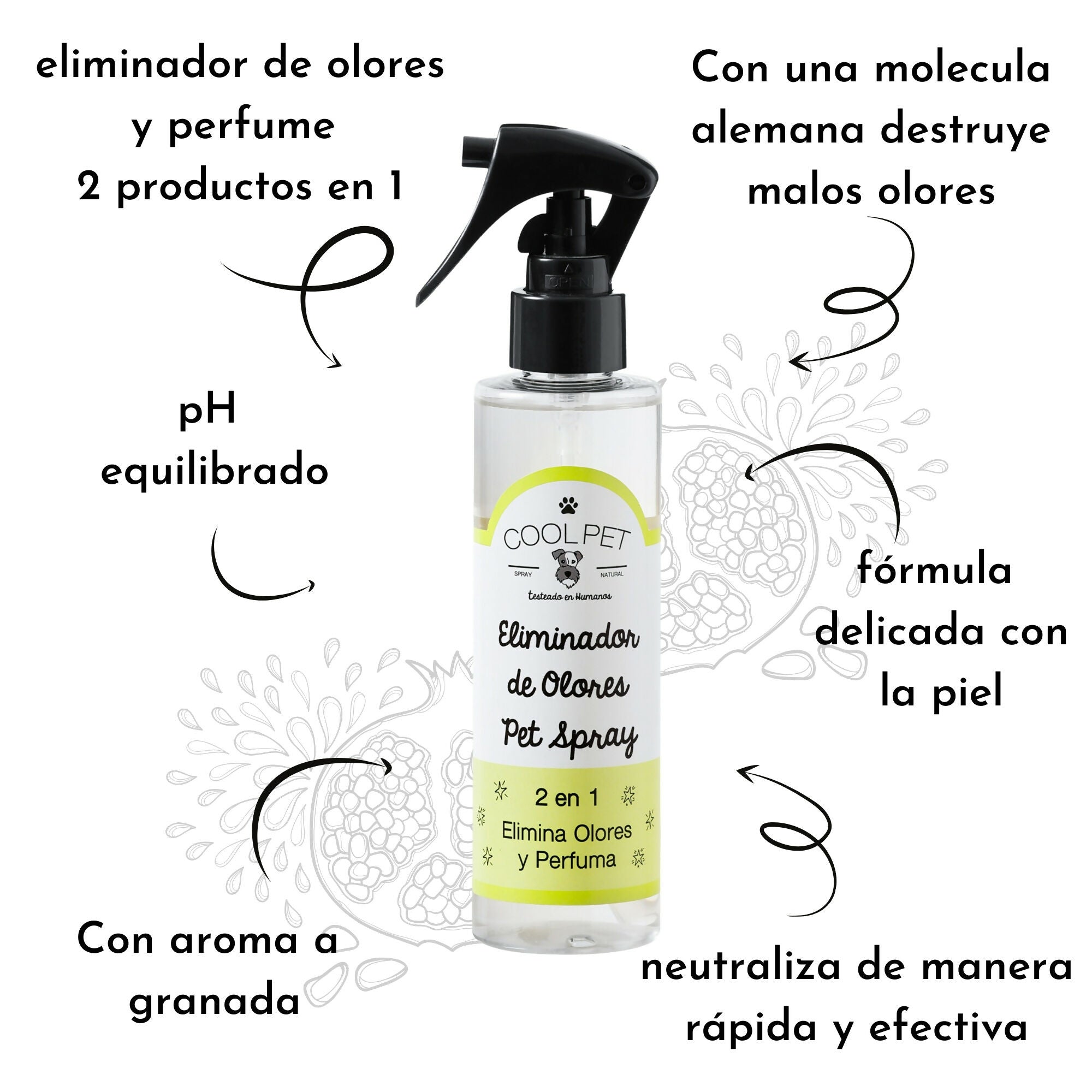 Pet Spray propiedades