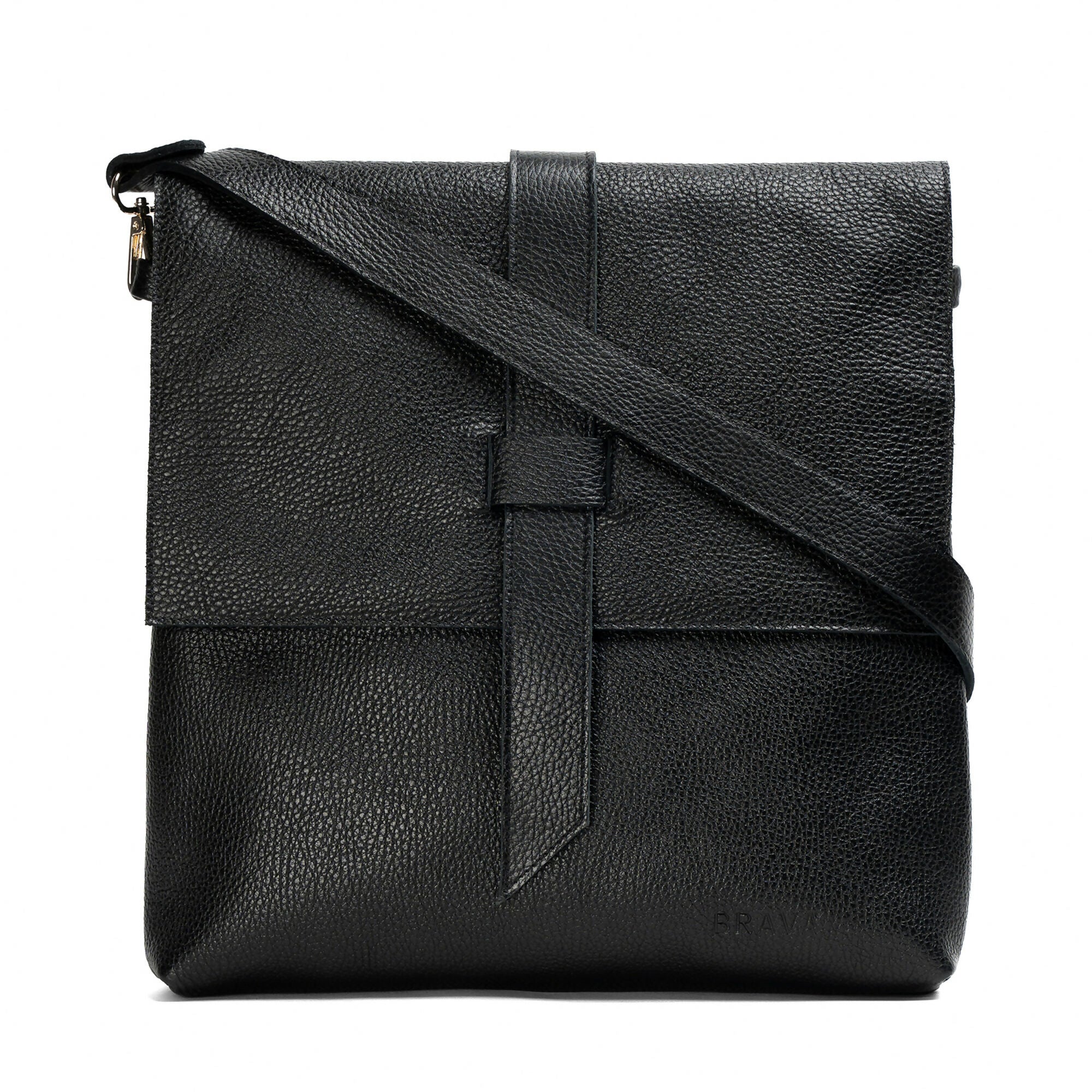 bandolera-cuero-PAZ-negro-frente