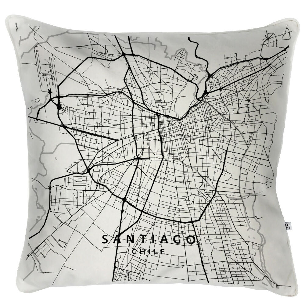 Cojín Mapa Santiago, 60x60