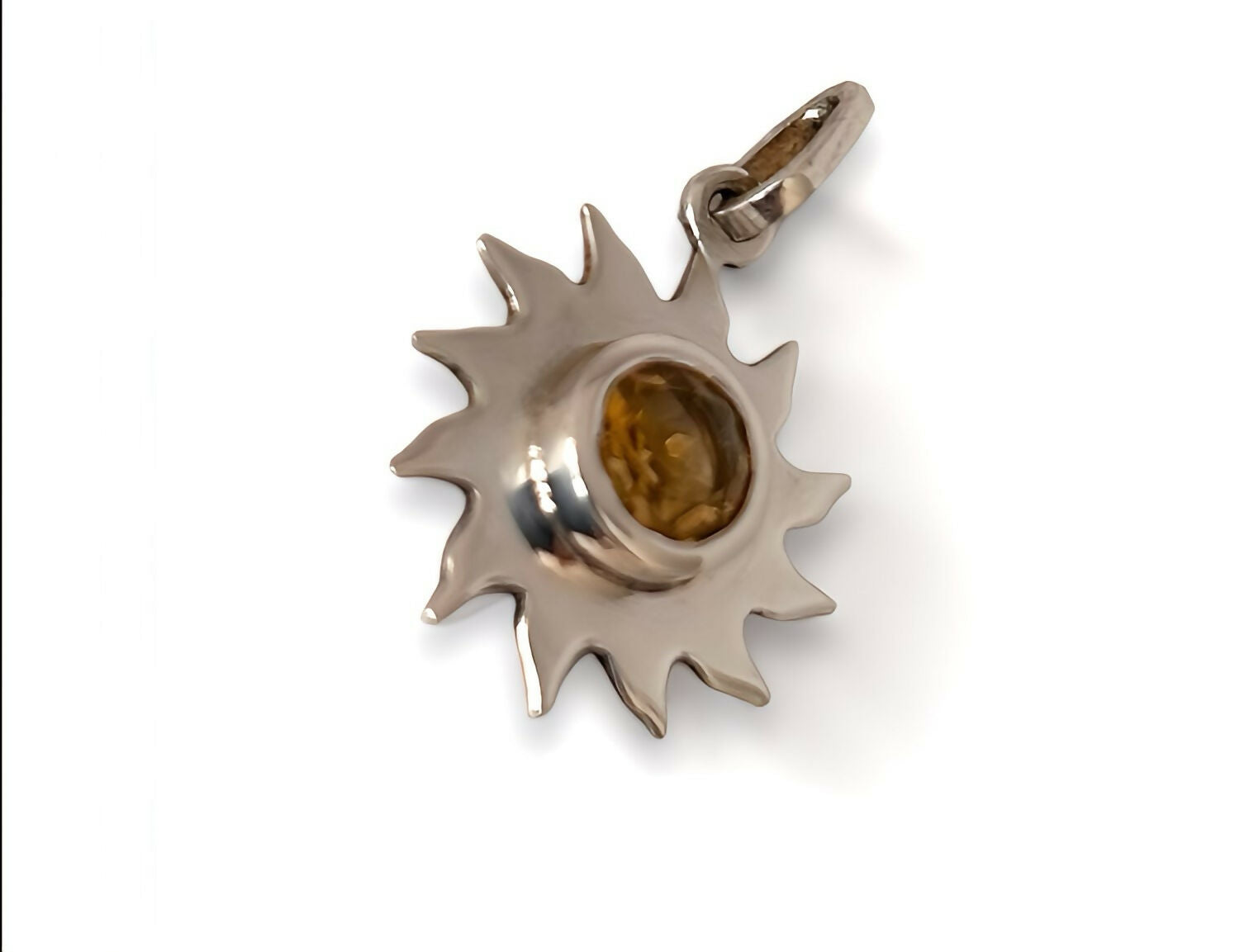 COLGANTE SOL "SOY VITALIDAD" en plata y Citrino