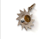 COLGANTE SOL "SOY VITALIDAD" en plata y Citrino
