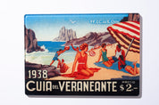 Tabla de Vidrio para Cortar 20 x 28 cm | Colección En Viaje de Memoria Chilena / Playa