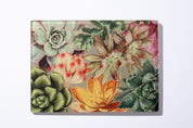 Tabla de Vidrio para Cortar 20 x 28 cm | Colección Caro Ruiz Suculentas II