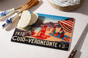 Tabla de Vidrio para Cortar 20 x 28 cm | Colección En Viaje de Memoria Chilena / Playa