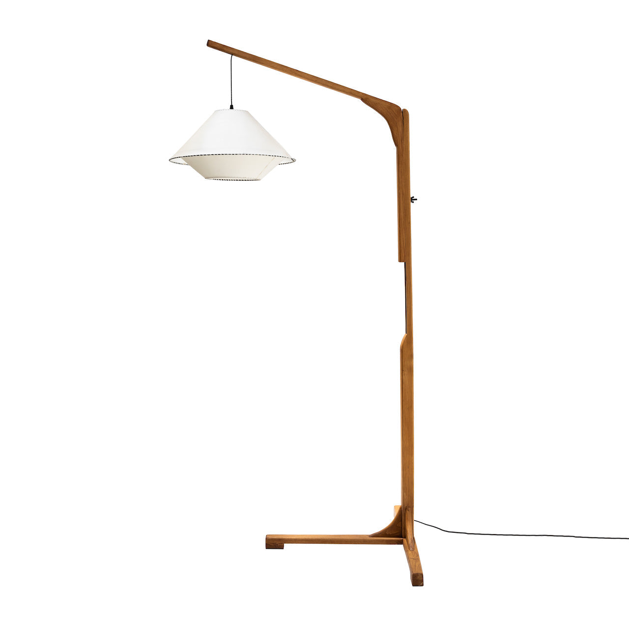 Lámpara Platillo Doble L Base Madera Ascendente L