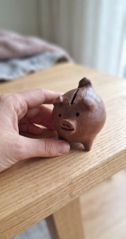 Chancho de Greda Alcancía Color Café