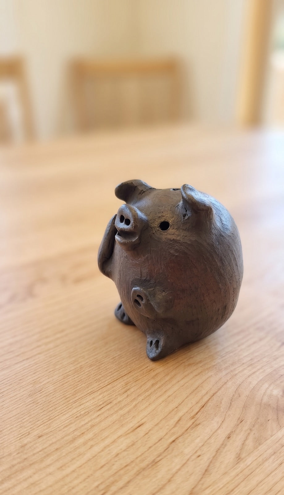 Chanchito de Greda Negra Incienso