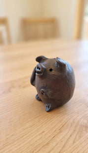 Chanchito de Greda Negra Incienso