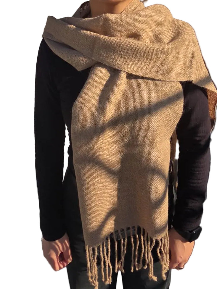 Bufanda alpaca unisex Beige Oscuro