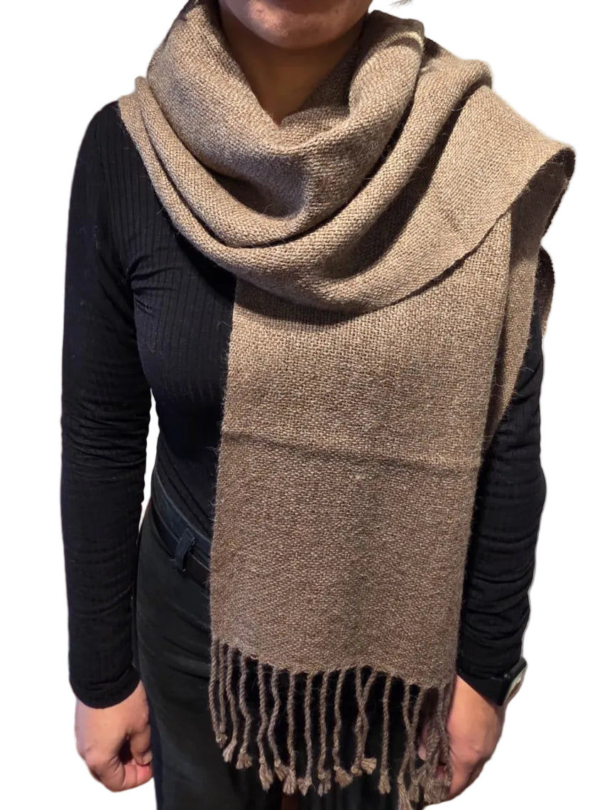 Bufanda alpaca unisex Rosillo Claro