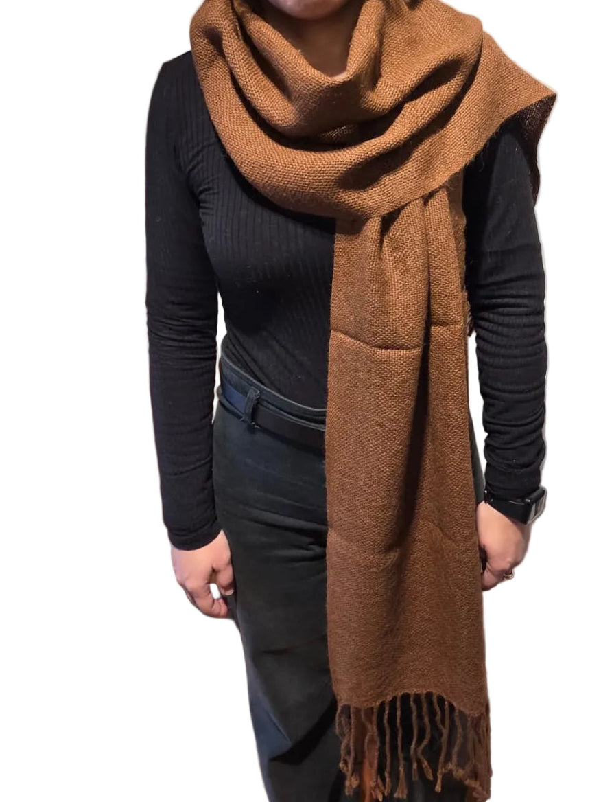 Bufanda alpaca unisex Café
