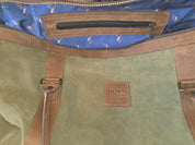Bolso ULMMO Cuero reno Verde Oliva con Mangos de cuero
