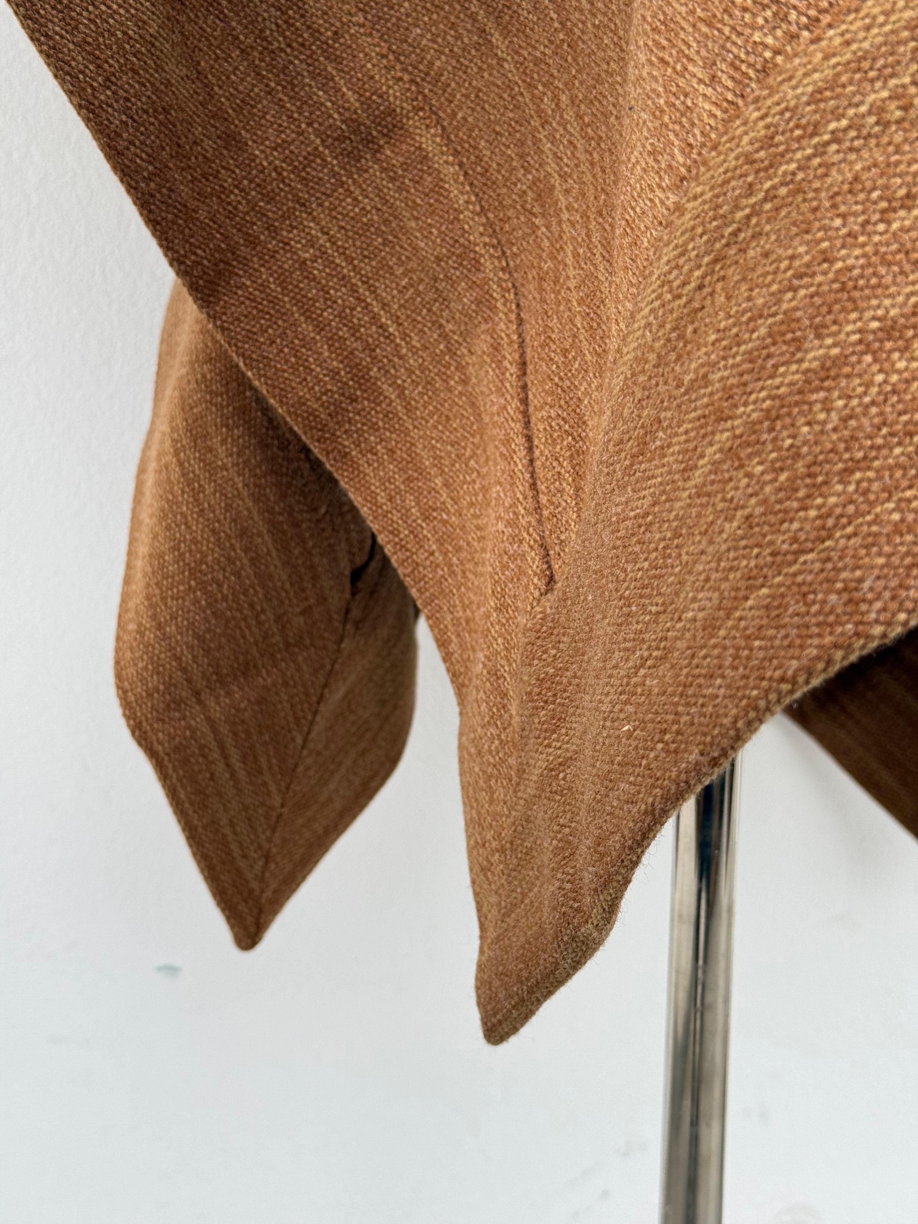 Poncho con Borde Enhuinchado  -  Lana y Alpaca  - Vicuña Jaspeado