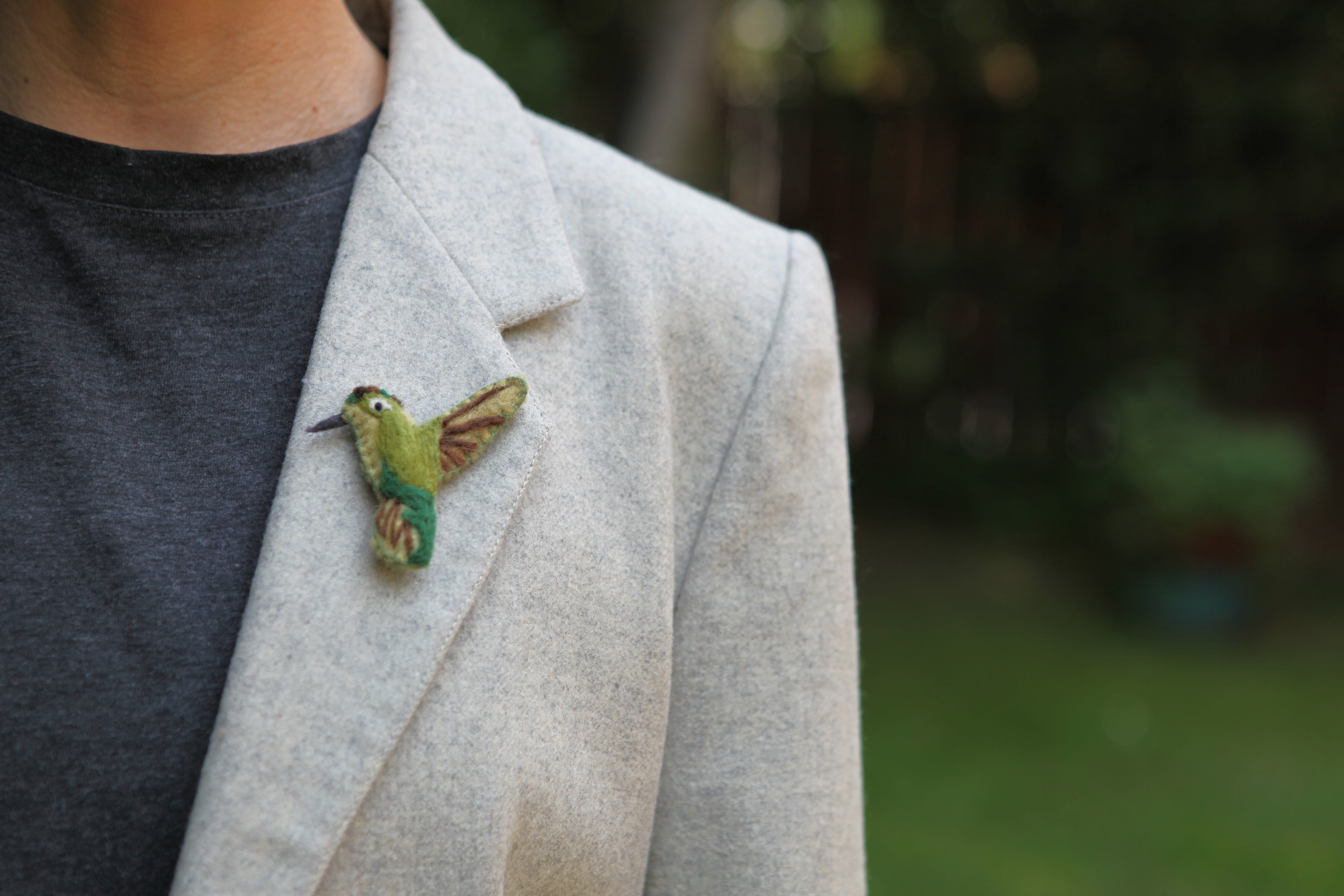 Pajarito Pin Picaflor verde