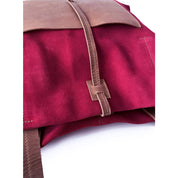Cartera de cuero modelo JANE Guinda