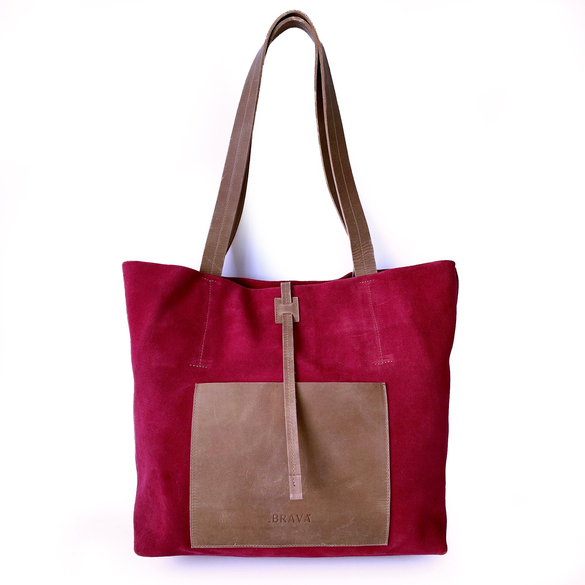 Cartera de cuero modelo JANE Guinda