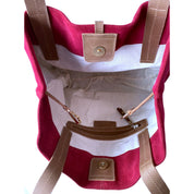 Cartera de cuero modelo JANE Guinda