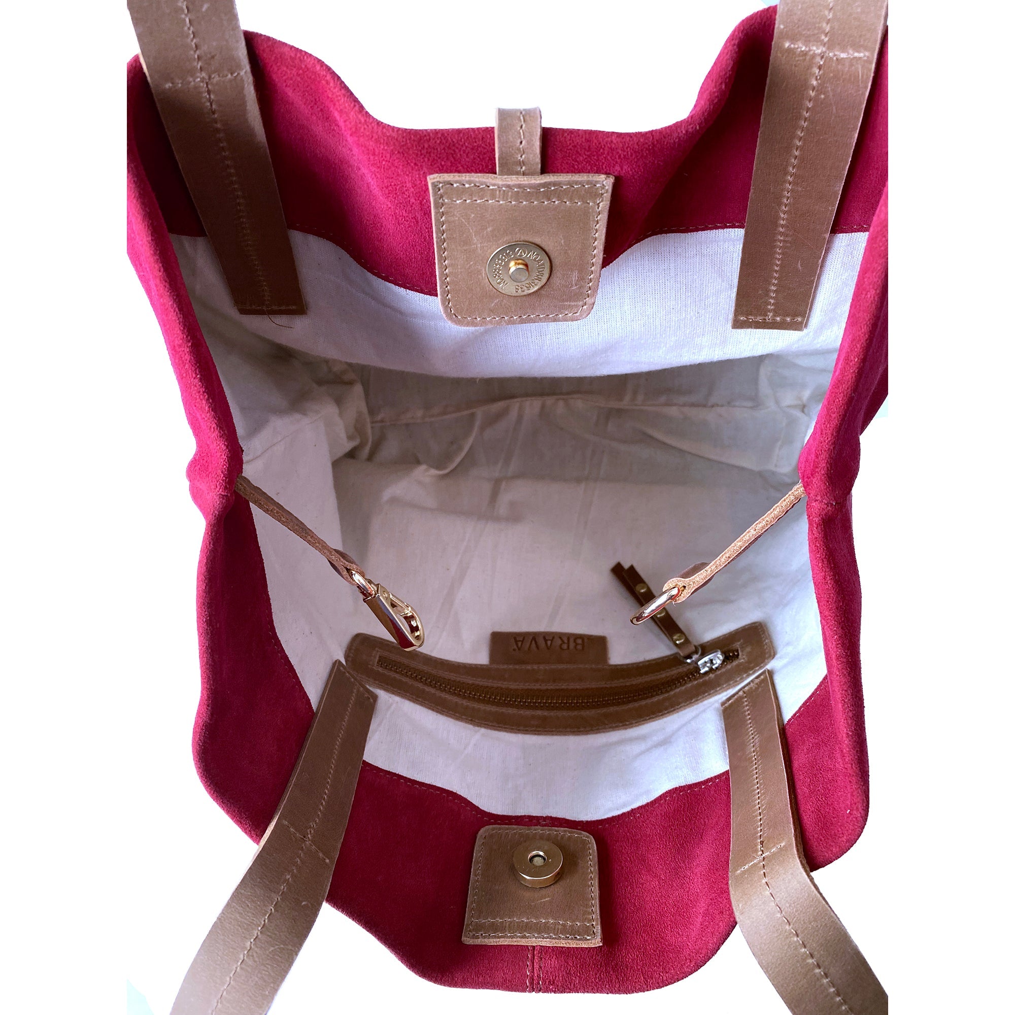 Cartera de cuero modelo JANE Guinda