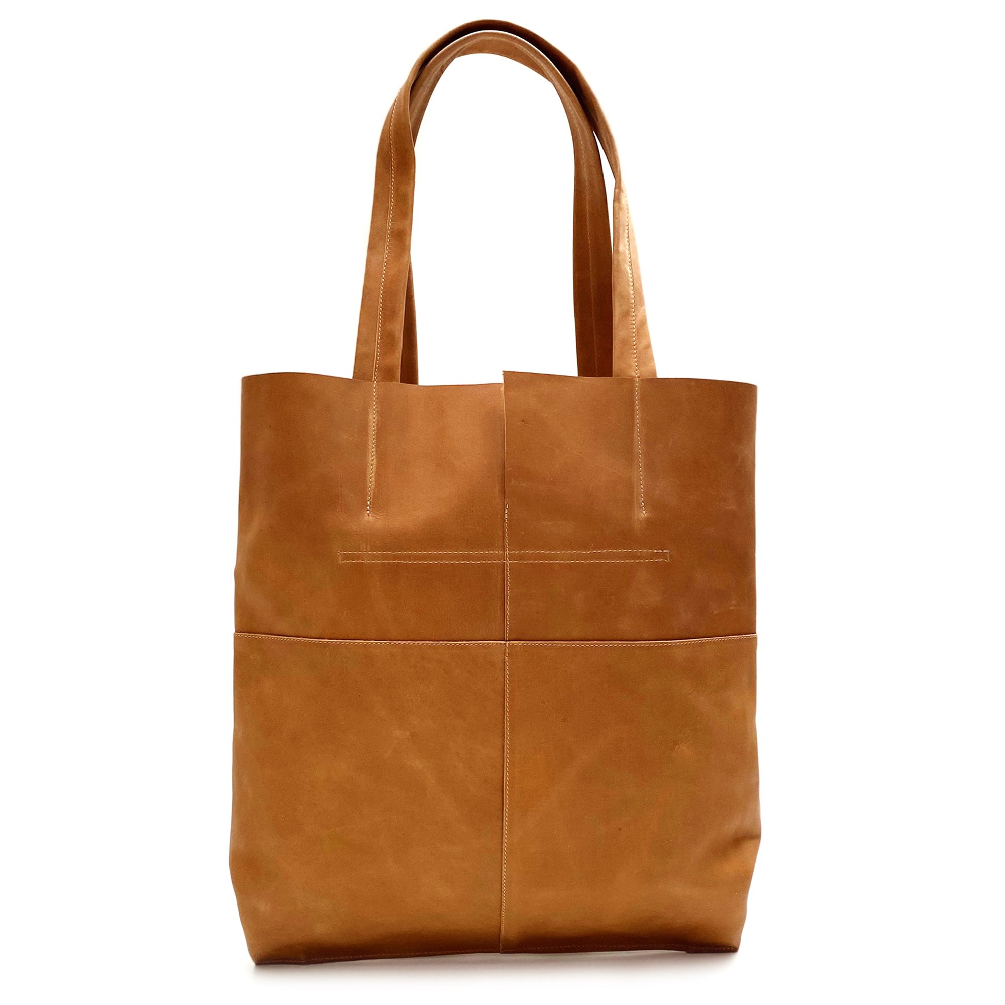 Cartera de cuero modelo COCO Tostado