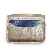 Tarjetero de cuero doble faz modelo ELOÍSA Soft Gold