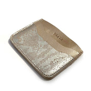 Tarjetero de cuero doble faz modelo ELOÍSA Soft Gold