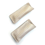 Funda para anteojos de cuero modelo JUDITH snake gold