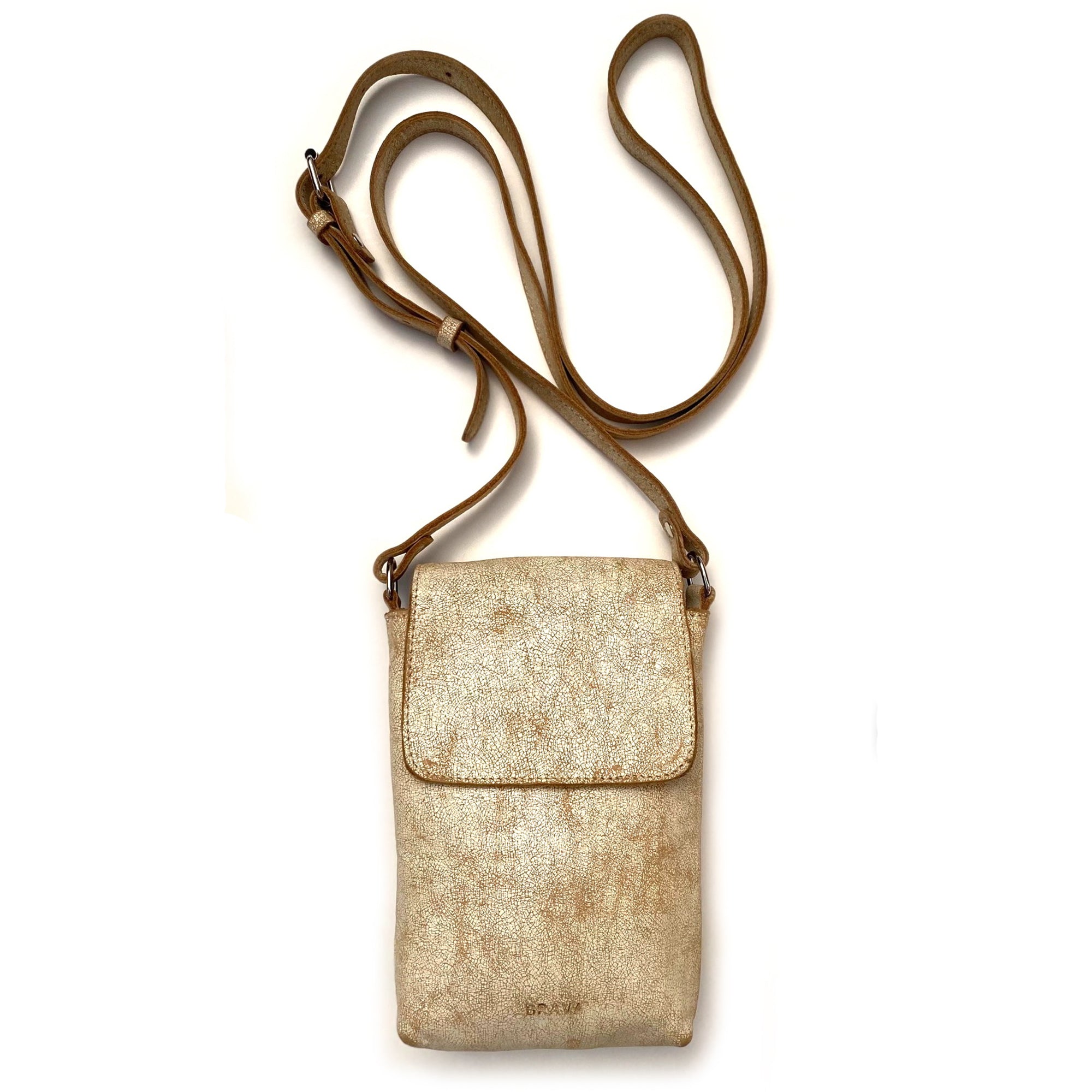 Portacelular - Cell Bag de cuero modelo MARTHA Off White