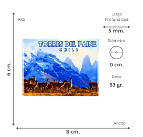 Imán Cerámico Torres del Paine - Creado en Chile