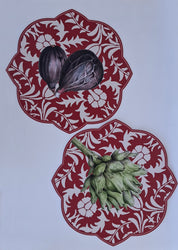 Set de 6 Individuales Alcachofa e Higo – Colección “Creado x Coty Abbott"