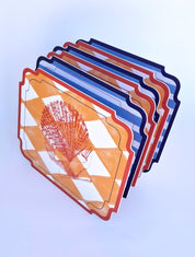 Set de 6  Individuales Rectangulares con Concha – Colección “Creado x Coty Abbott"