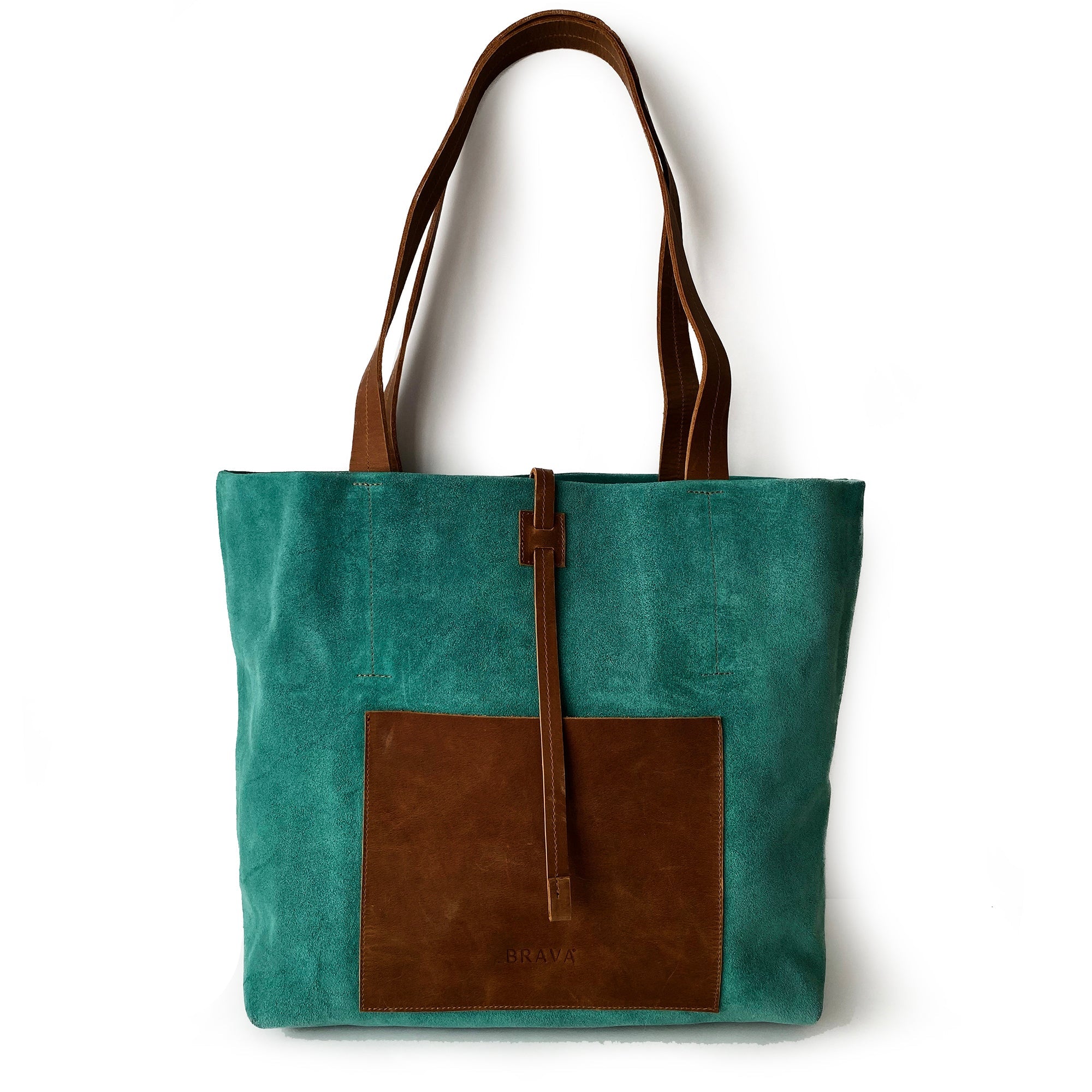Cartera de cuero modelo JANE Turquesa