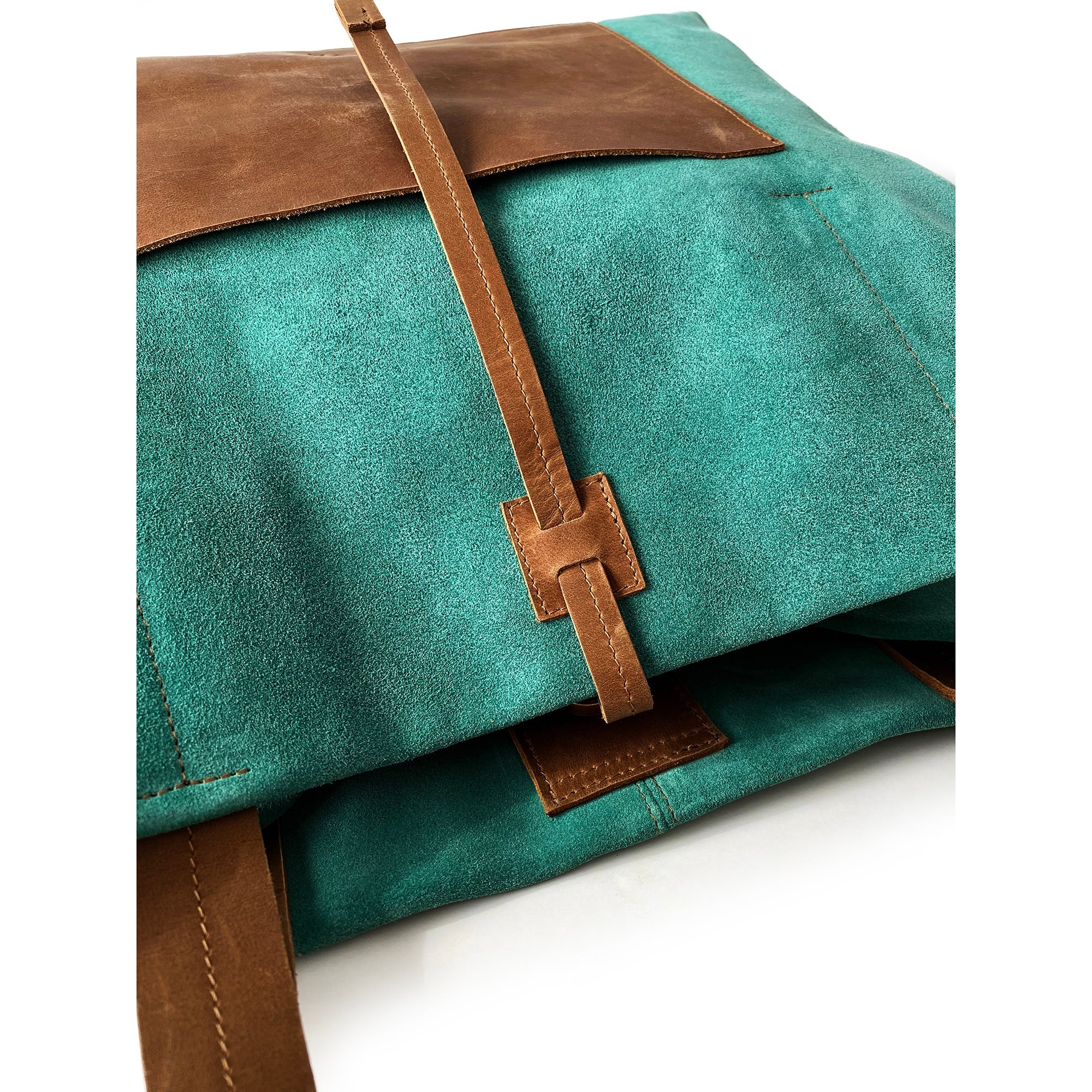 Cartera de cuero modelo JANE Turquesa